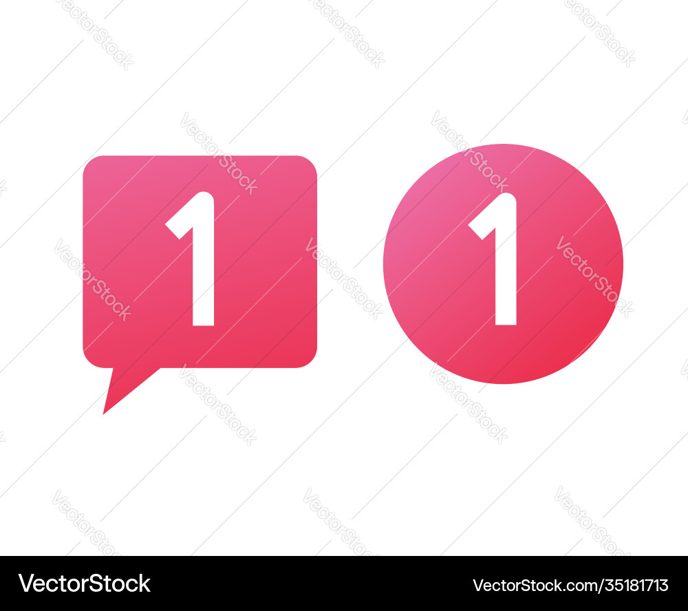 New message notice for inbox or unread ui badge New message notice for inbox or unread ui badge vector image