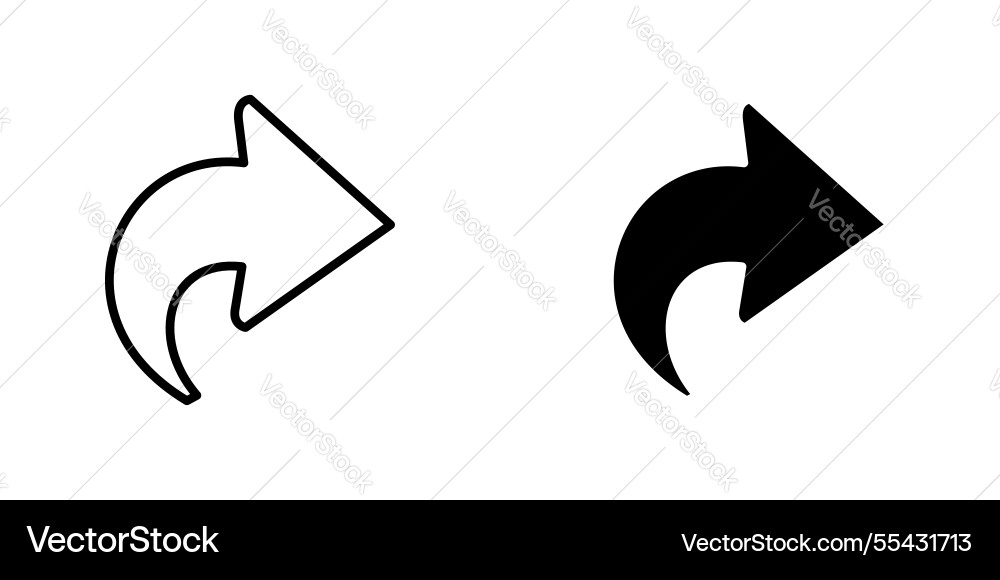 Redo icons set in filled and strokes on white Vector Image