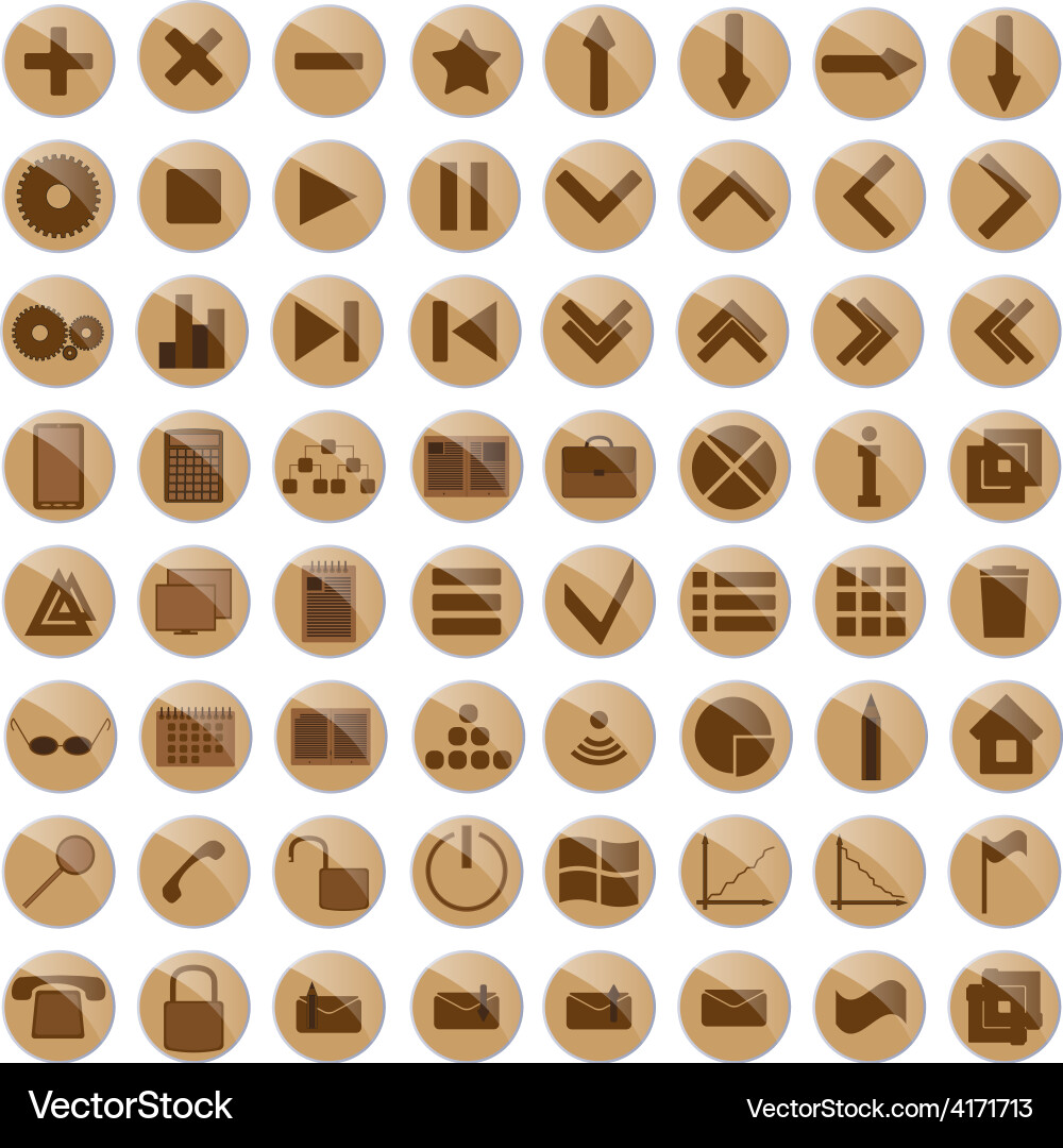 Set of web icons vector image