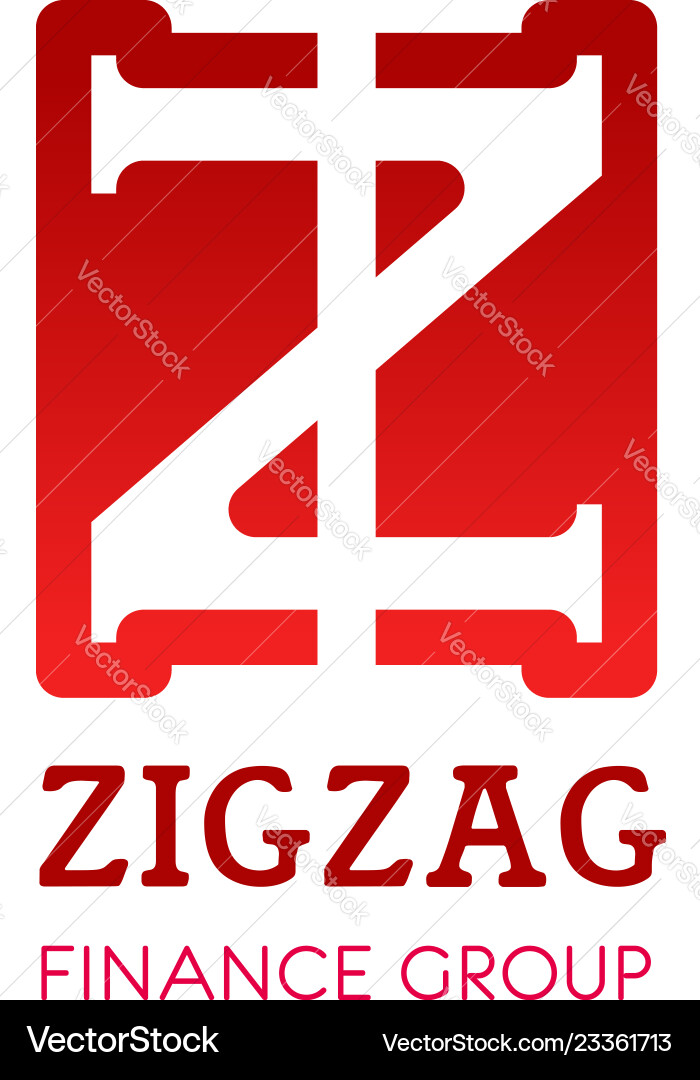 Z letter icon for zigzag finance group Z letter icon for zigzag finance group vector image