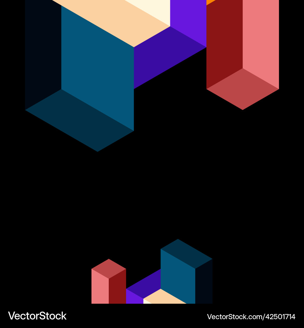 Abstract background 3d cubes cubic elements Abstract background 3d cubes cubic elements vector image