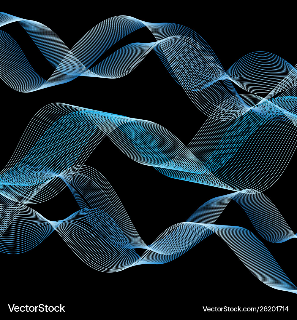 Abstract beautiful linear bright waves graphics Abstract beautiful linear bright waves graphics Vector Image