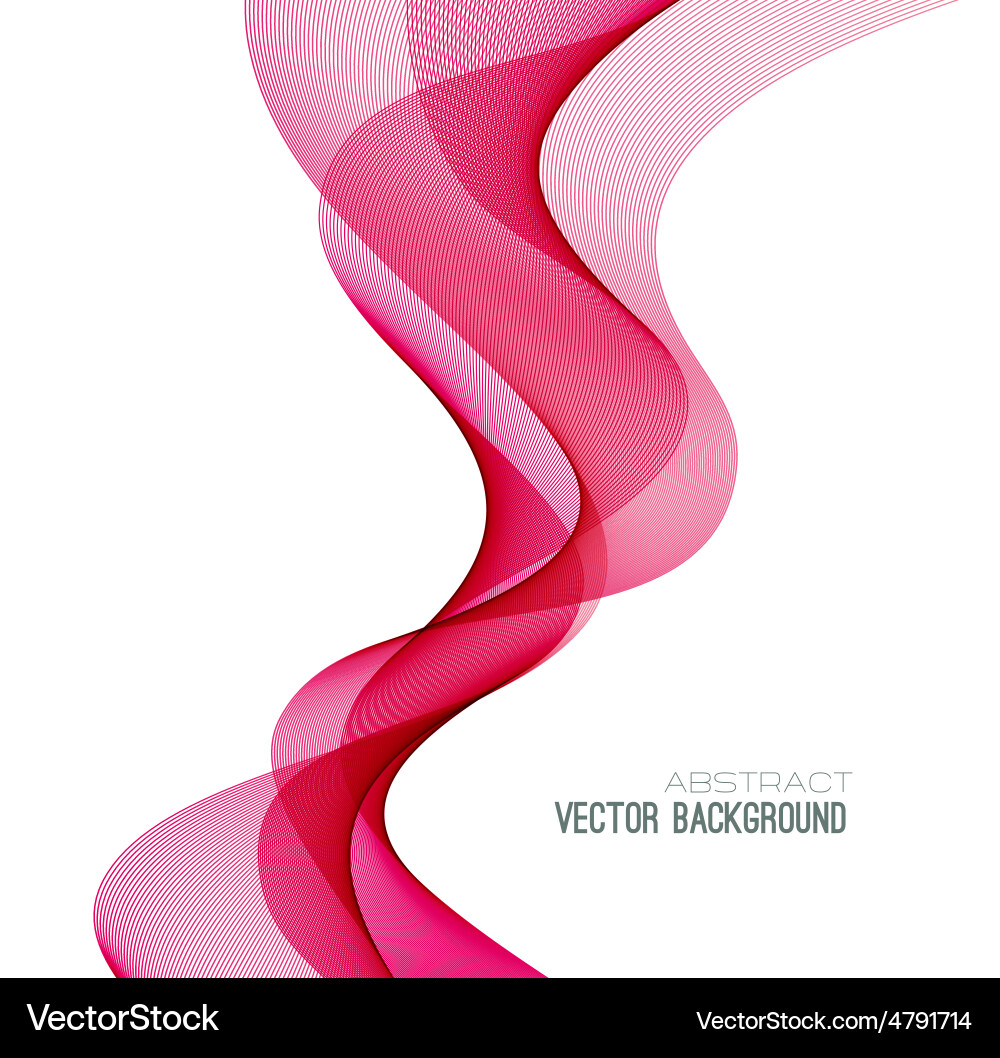 Abstract curved lines background template vector image