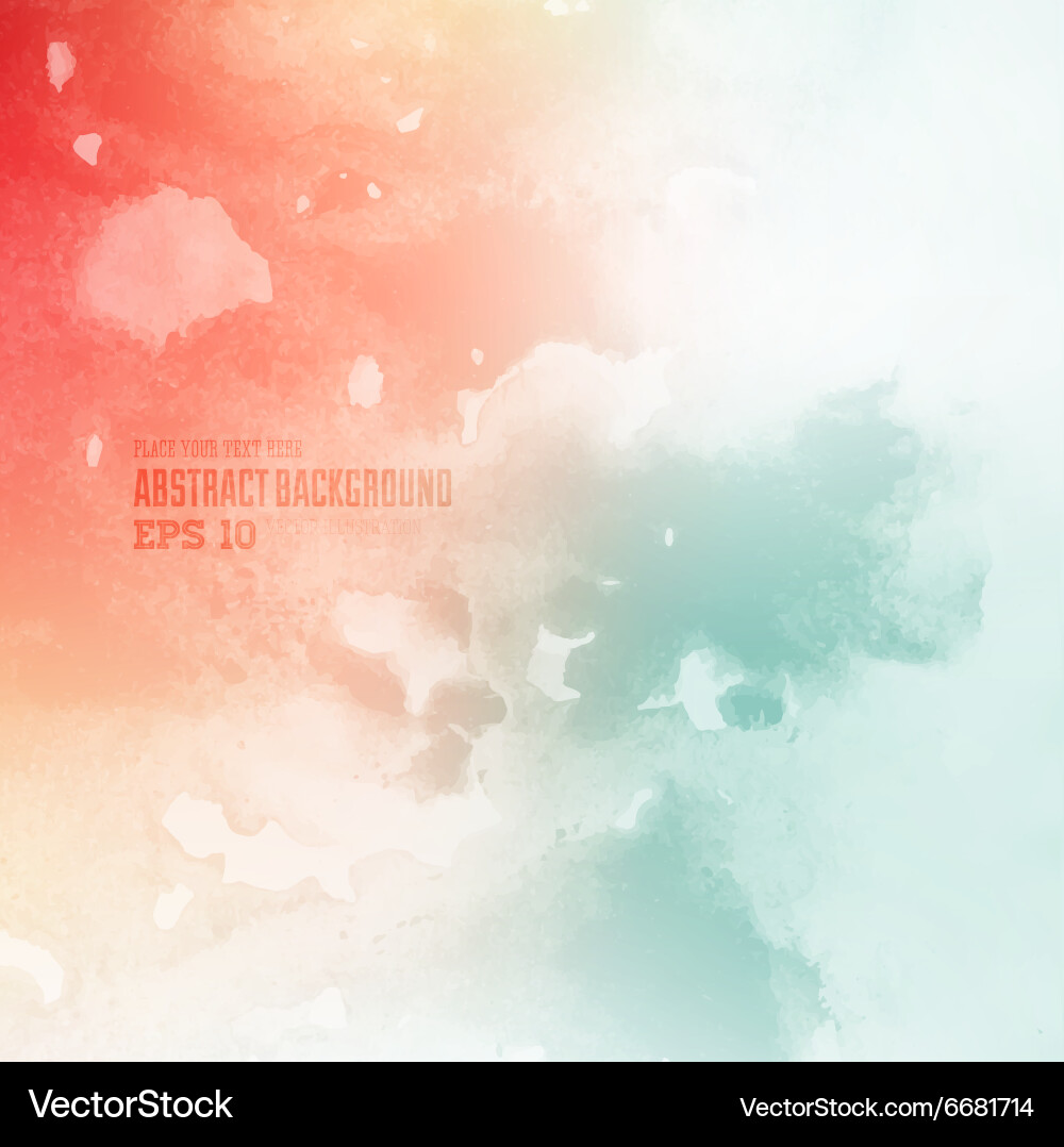 Abstract Teal & Cream Canvas vector image