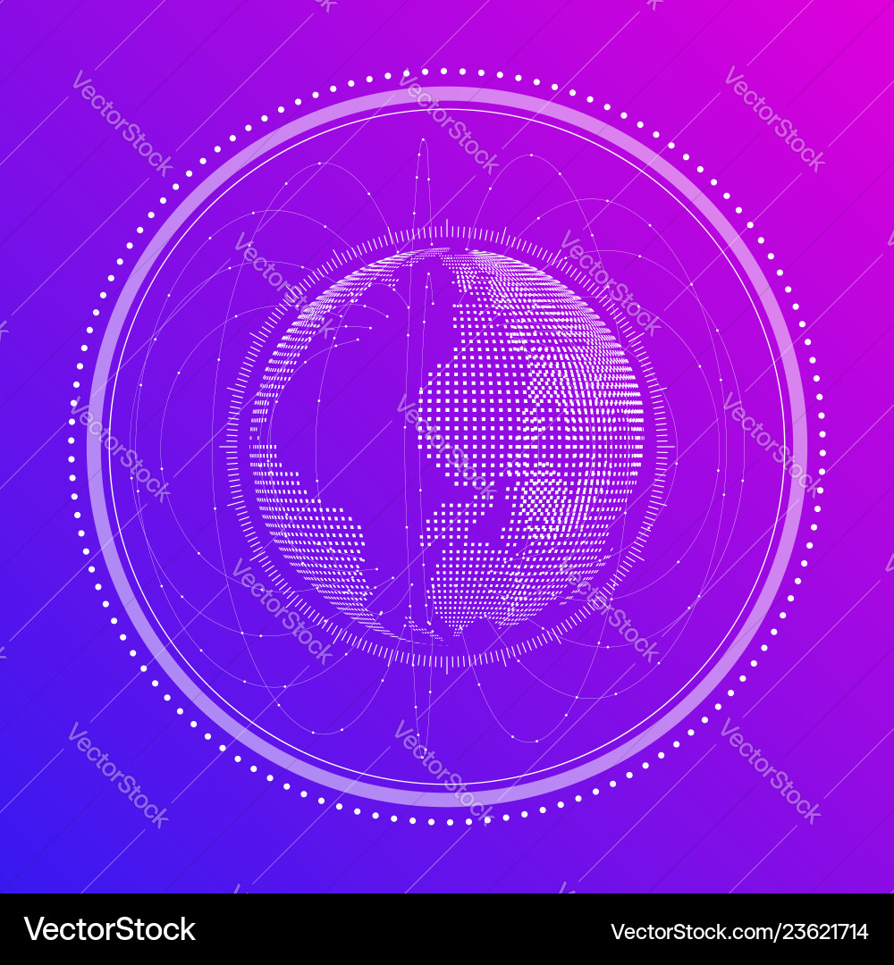 Abstraktes Digital der Welt in Neon Abstraktes Digital der Welt in Neon vektorbild