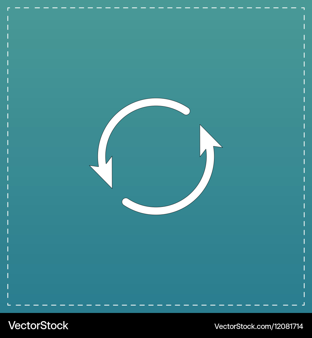 Arrow circle icon - cycle loop roundabout vector image