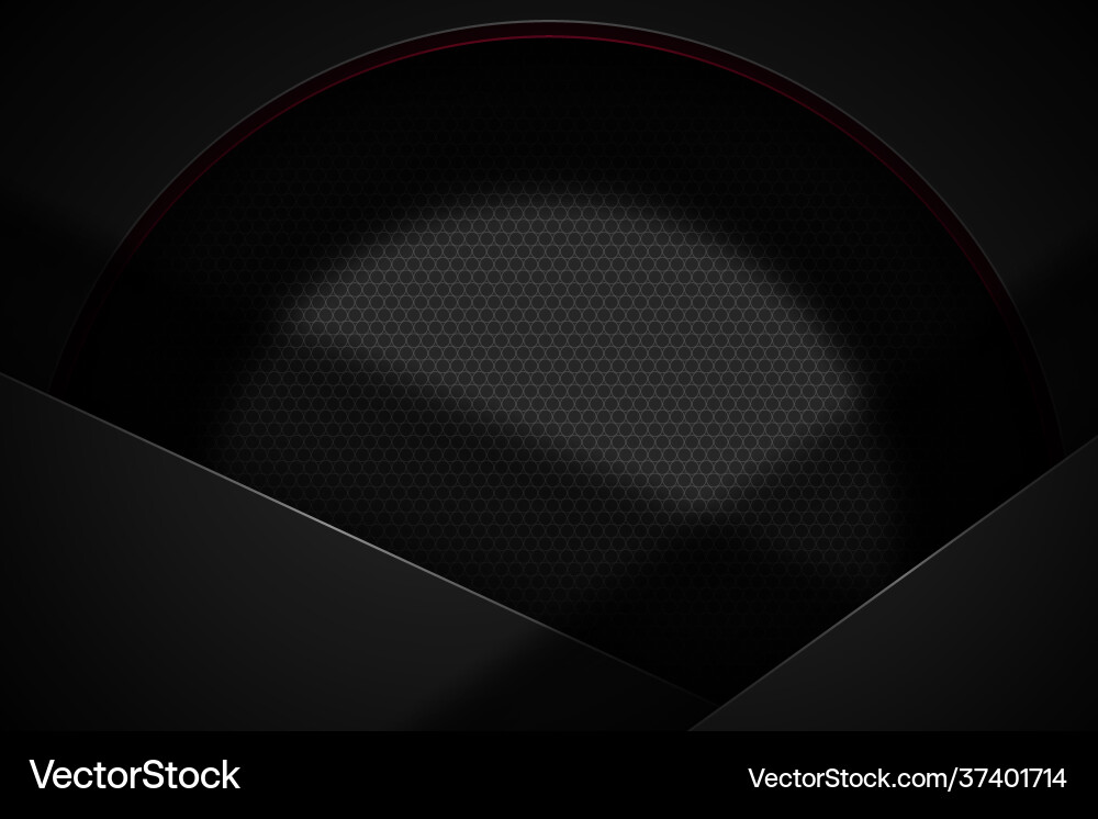 Black abstract background with overlapping Vector Image