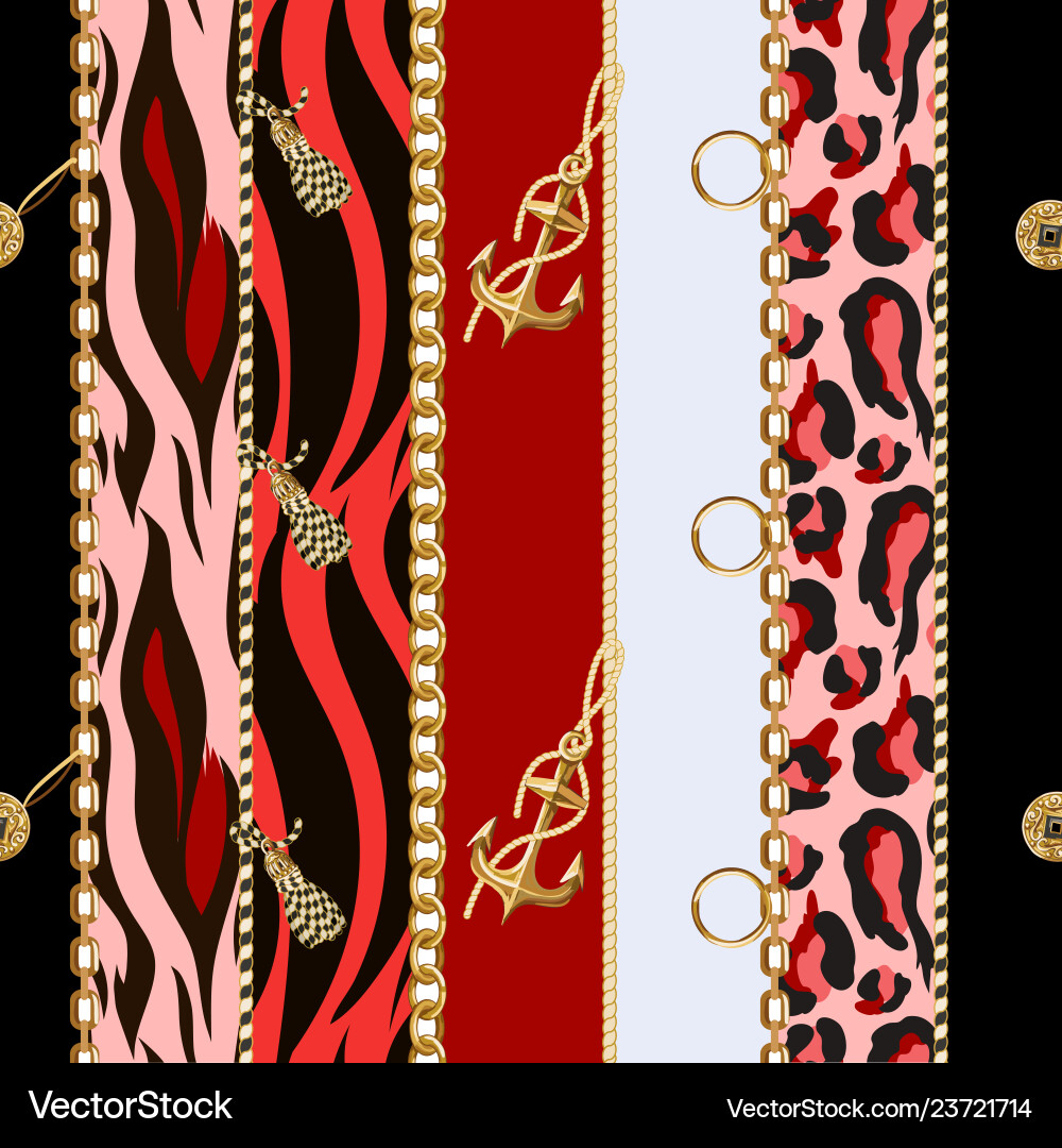 Chain and Anchor Pattern vector image