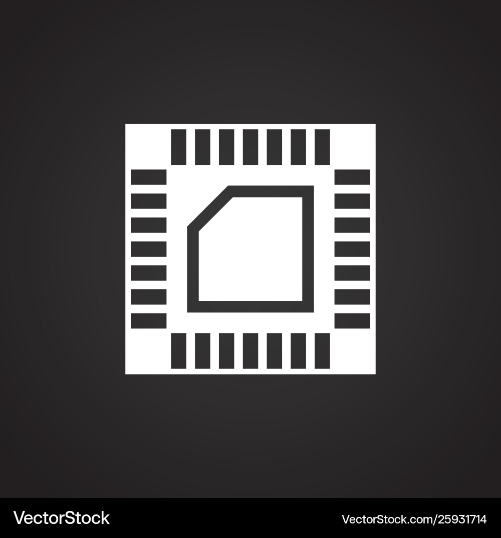 Computer chip related icon on background Computer chip related icon on background vector image