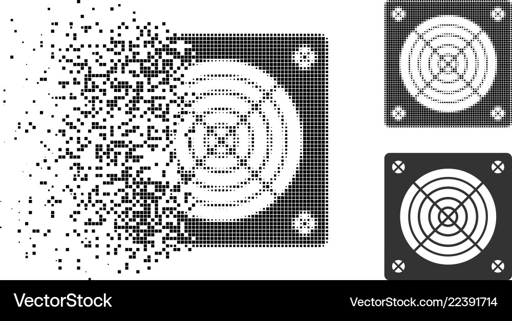 Disintegrating dot halftone asic miner hardware Disintegrating dot halftone asic miner hardware vector image