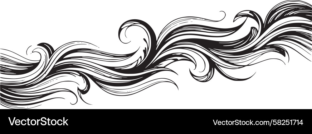 Flowing Wave Pattern Vector Image