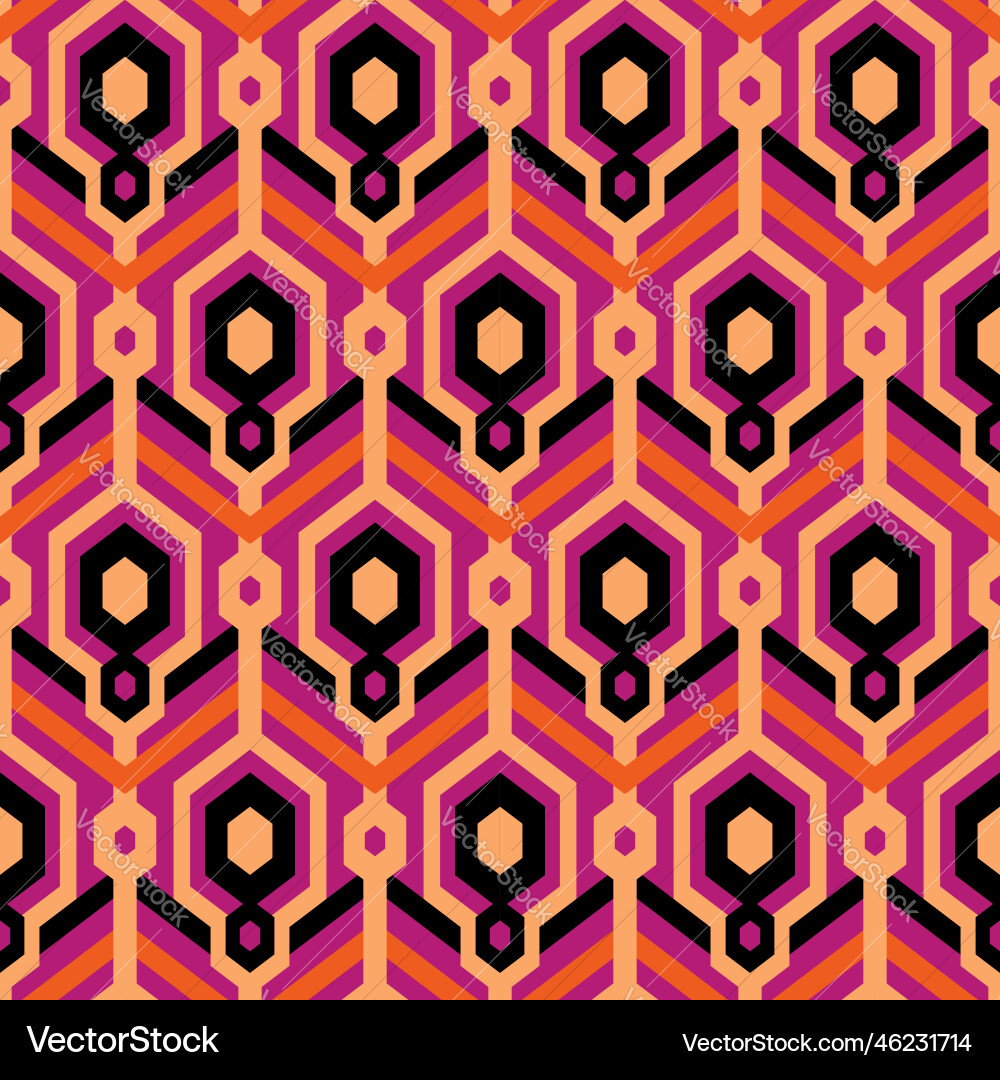 Geometric pattern with hexagons Vector Image