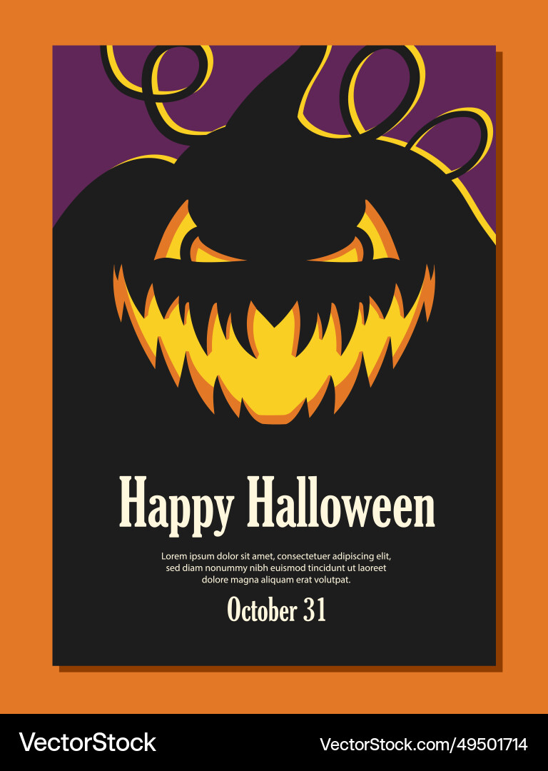Halloween party template concept Halloween party template concept vector image