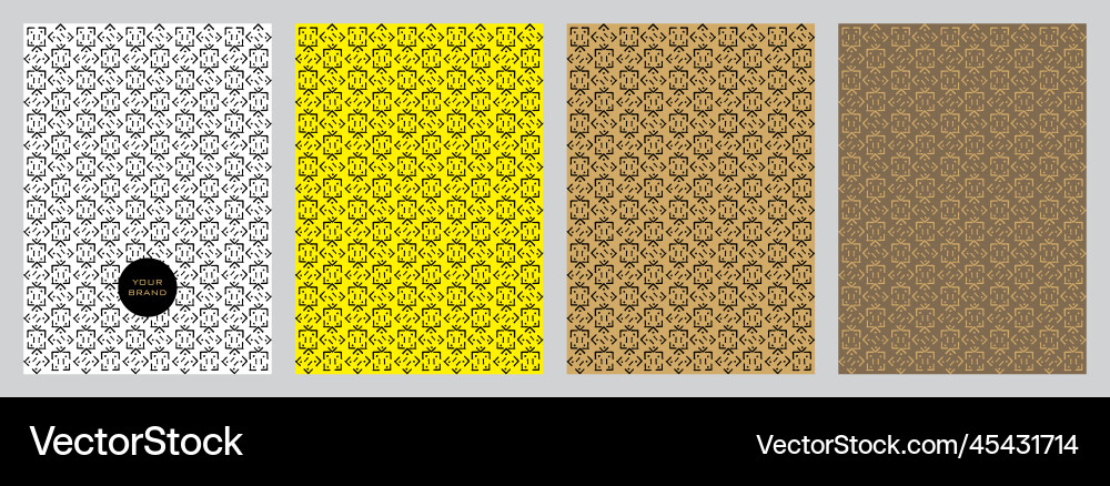 Hand drawn rectangular pattern set Hand drawn rectangular pattern set vector image