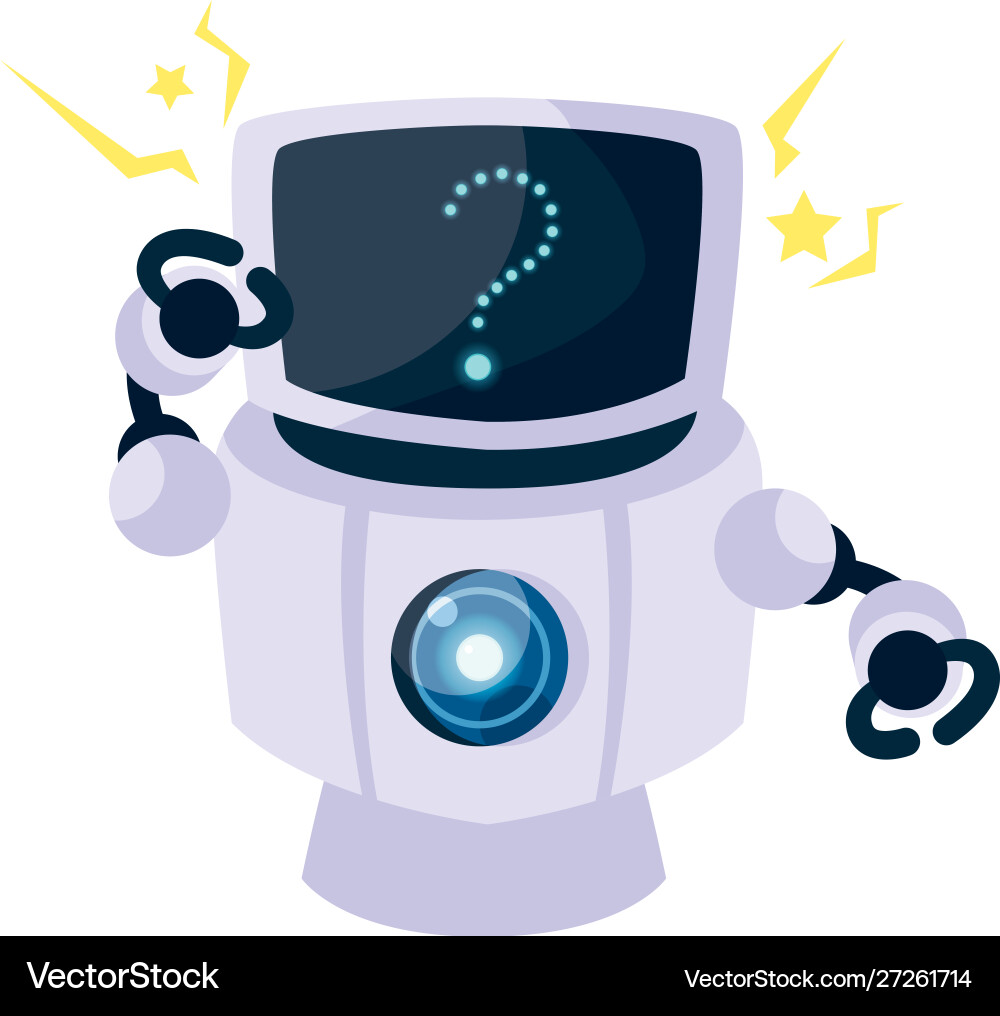 Isolated technology robot design Vector Image