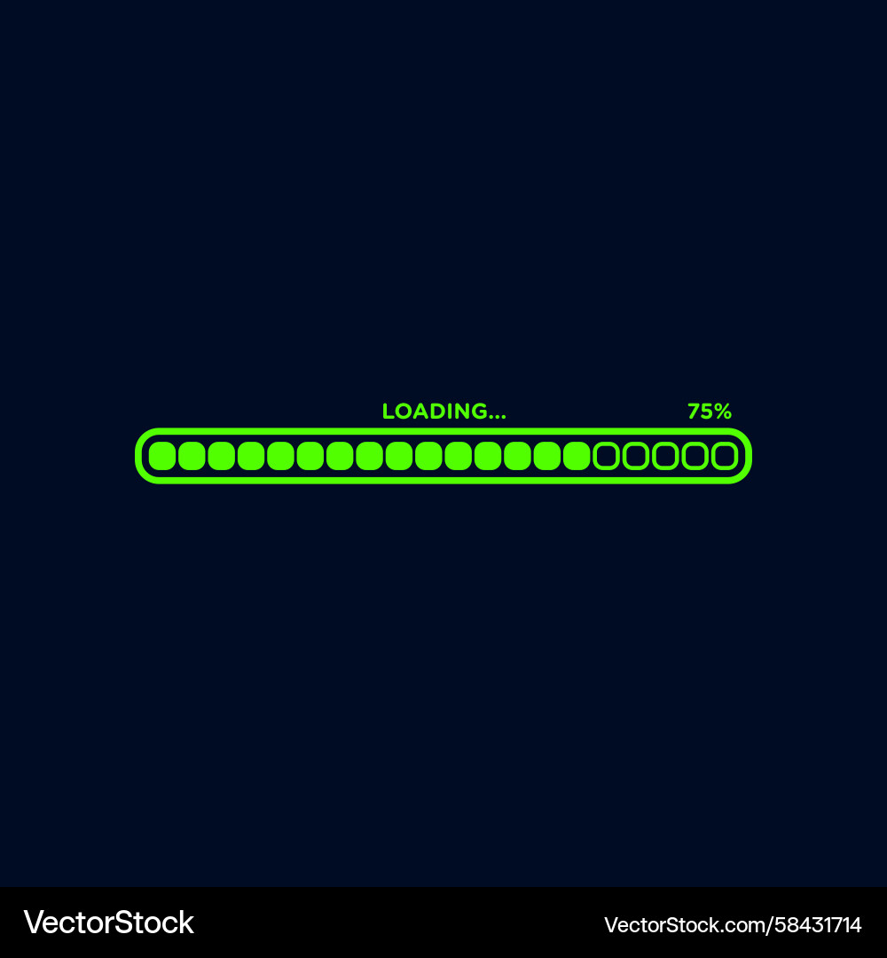 Loading Progress Bar Icon Vector Image