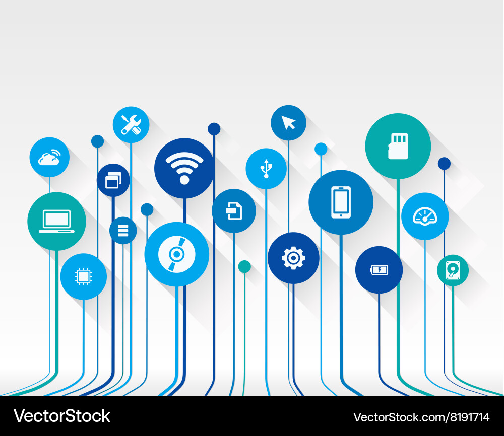 Modern Tech Abstract Background vector image