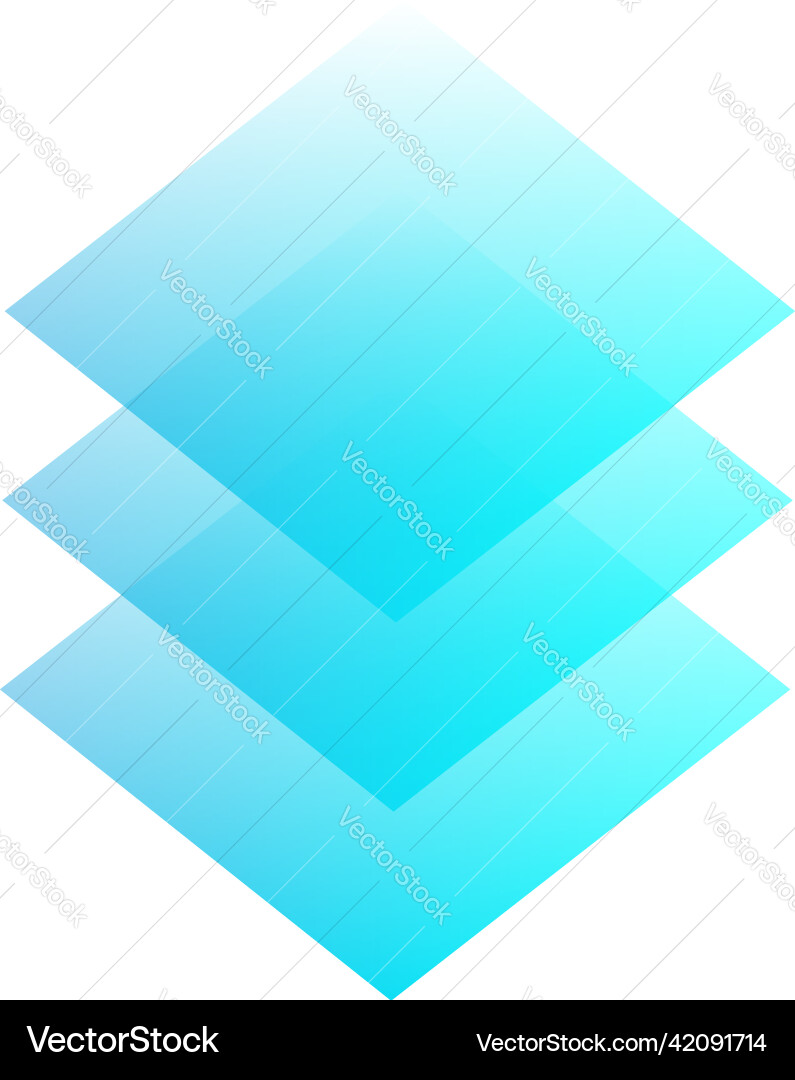 Multitier tiered layered stack block lot database Multitier tiered layered stack block lot database vector image