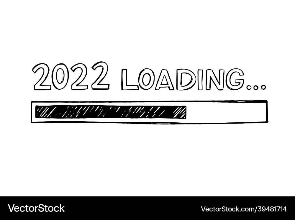 Progress bar in doodle sketch style vector image