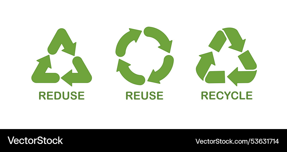Reduce reuse recycle symbol ecological concept Vector Image
