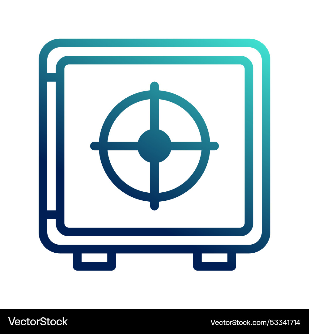 Safe gradient icons with outline style editable Vector Image