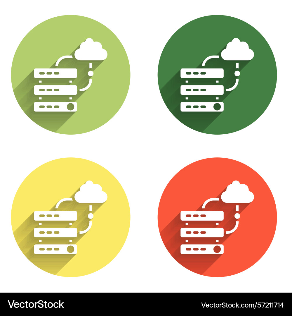 Set network cloud connection icon isolated vector image