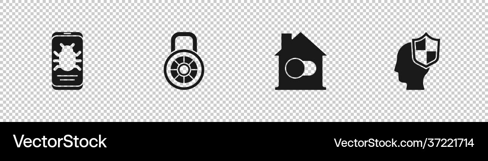 Set system bug on mobile safe combination lock Set system bug on mobile safe combination lock Vector Image