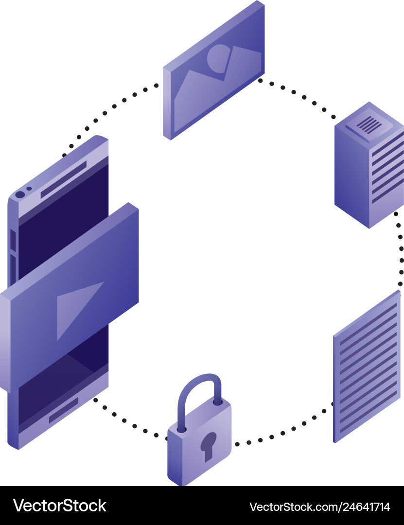 Smartphone-Datennetzwerk-Verbindung Sicherheitsserver Smartphone-Datennetzwerk-Verbindung Sicherheitsserver vektorbild