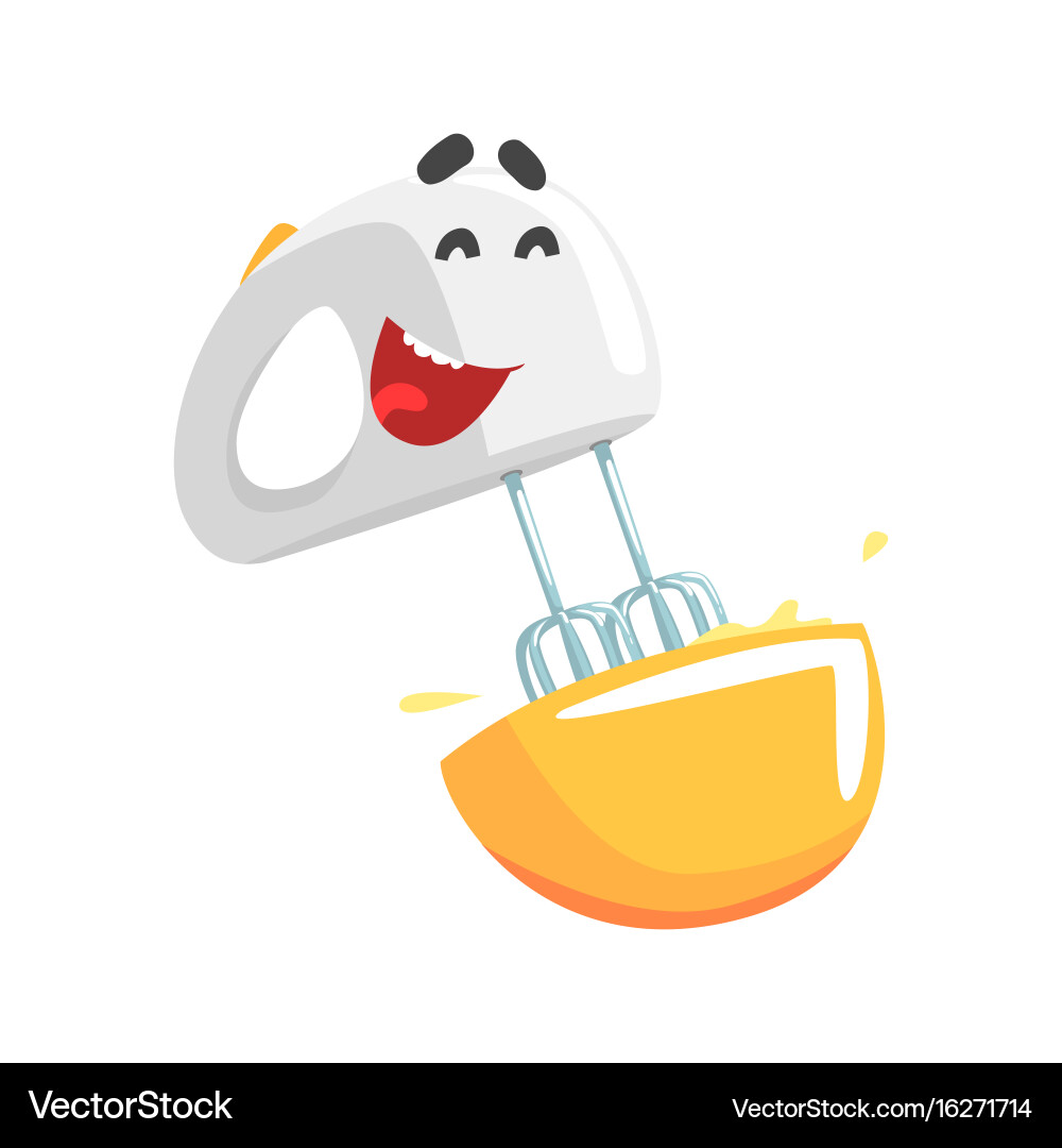 Smiling Mixer Character vector image