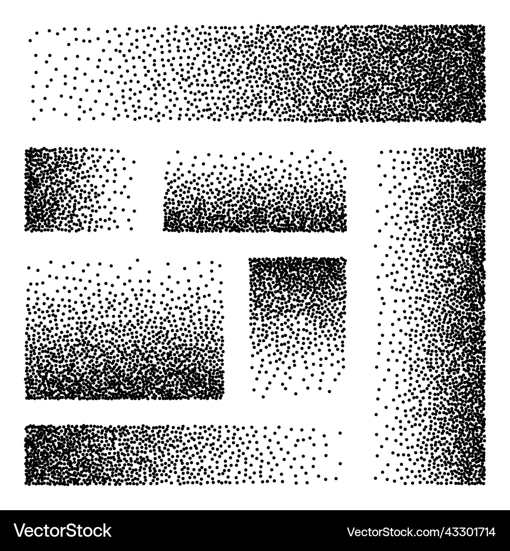 Stipple pattern dotted rectangular design Stipple pattern dotted rectangular design vector image
