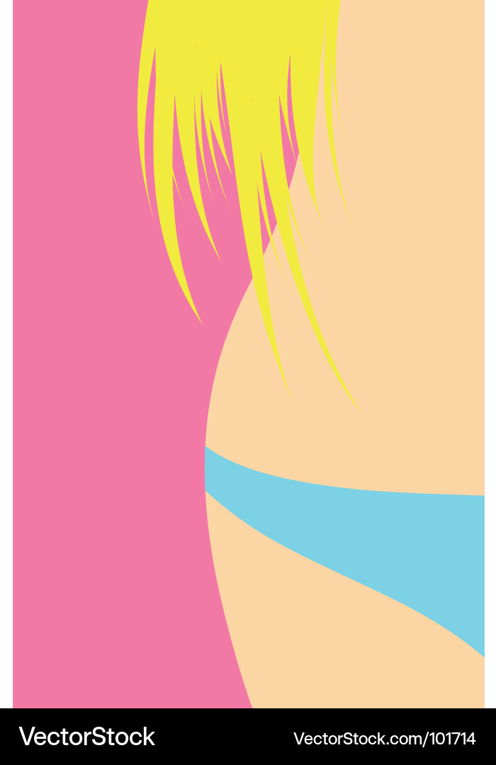 Vibrant Color Block Bikini Vector Image