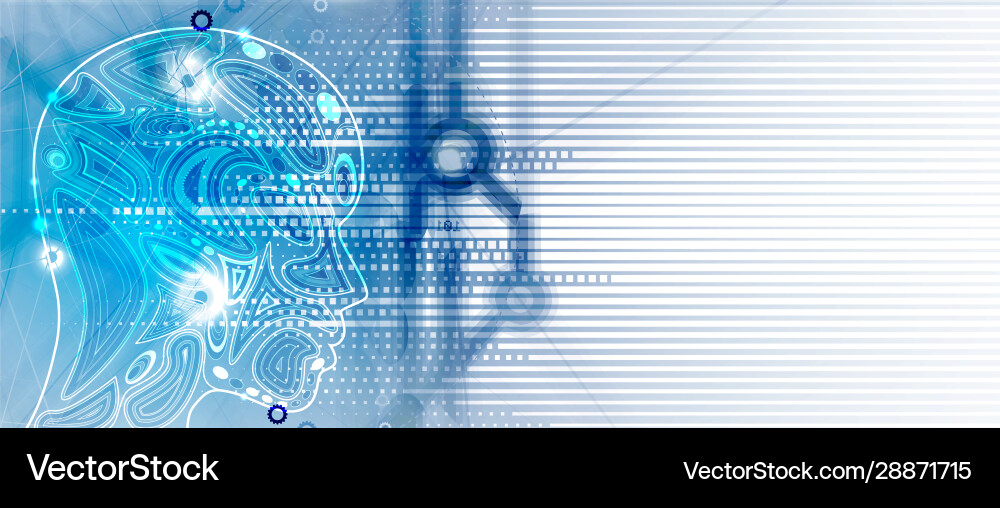 Artificial Intelligence Abstract Background Vector Image