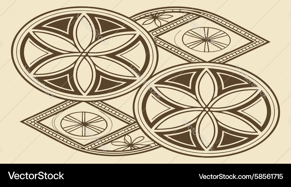 Complex Circular Abstract Pattern Vector Image