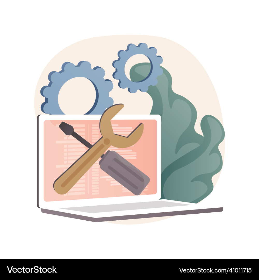 Computer service abstract concept Vector Image