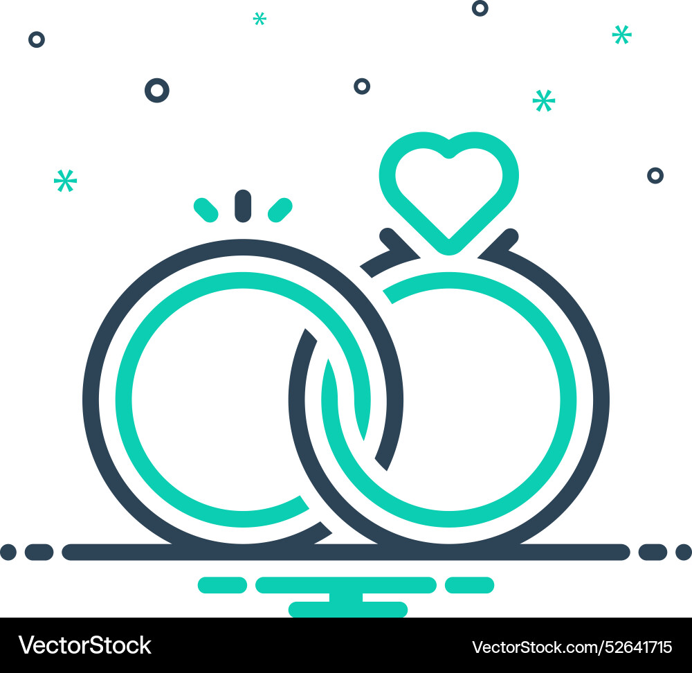 Couple ring Royalty Free Vector Image - VectorStock