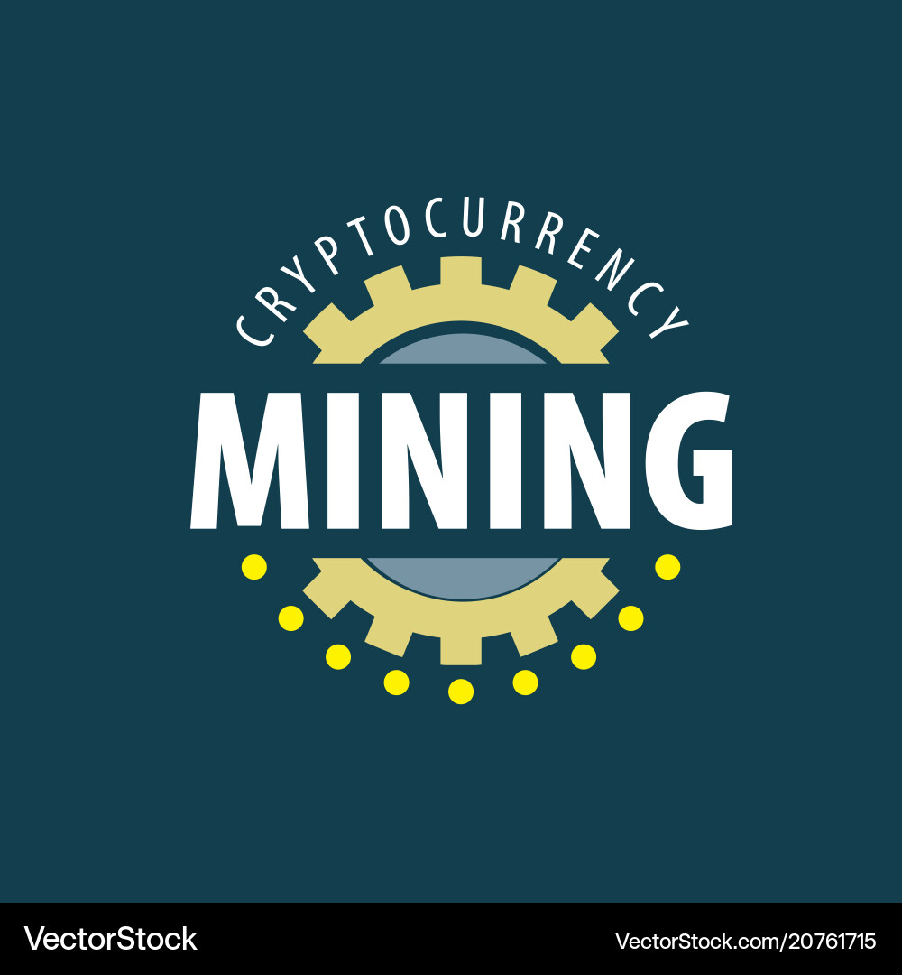 Digital currency mining Digital currency mining vector image