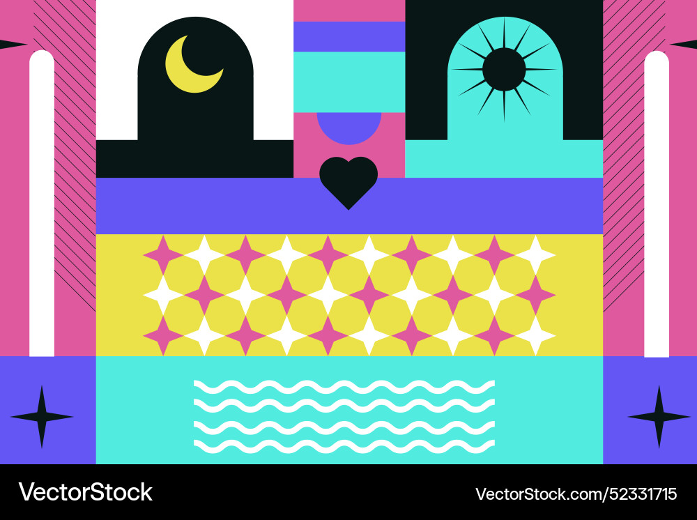 Flat design geometric pattern background Vector Image