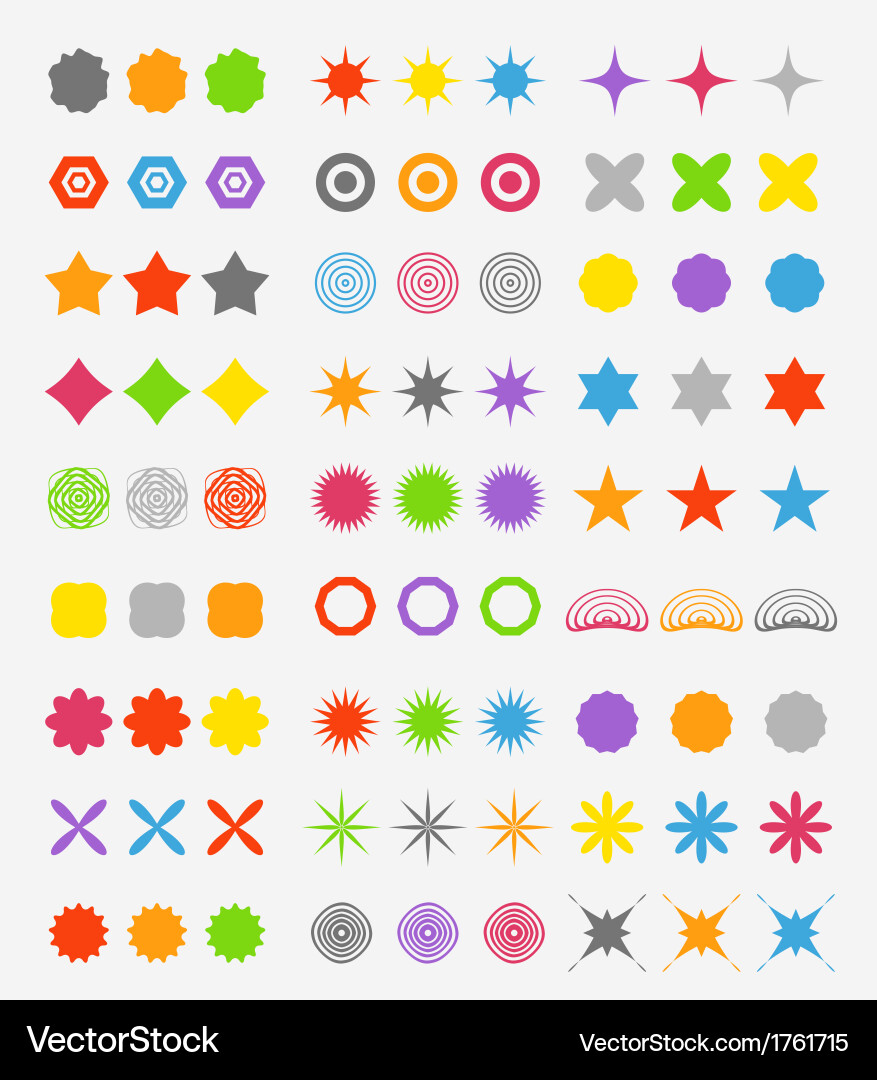 Geometric Primitive Shapes Vector Image