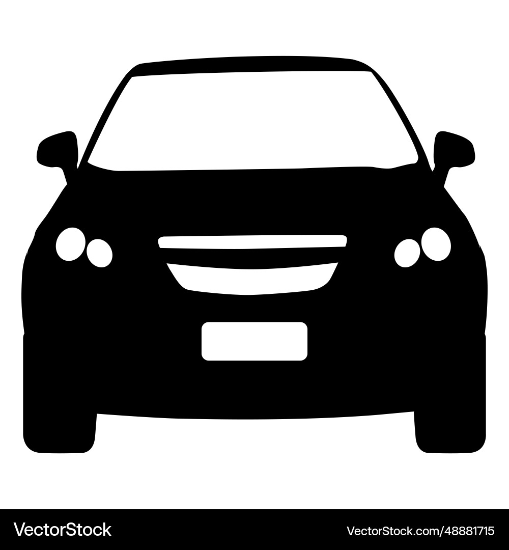 Hatchback Frontansicht silhouette Hatchback Frontansicht silhouette vektorbild