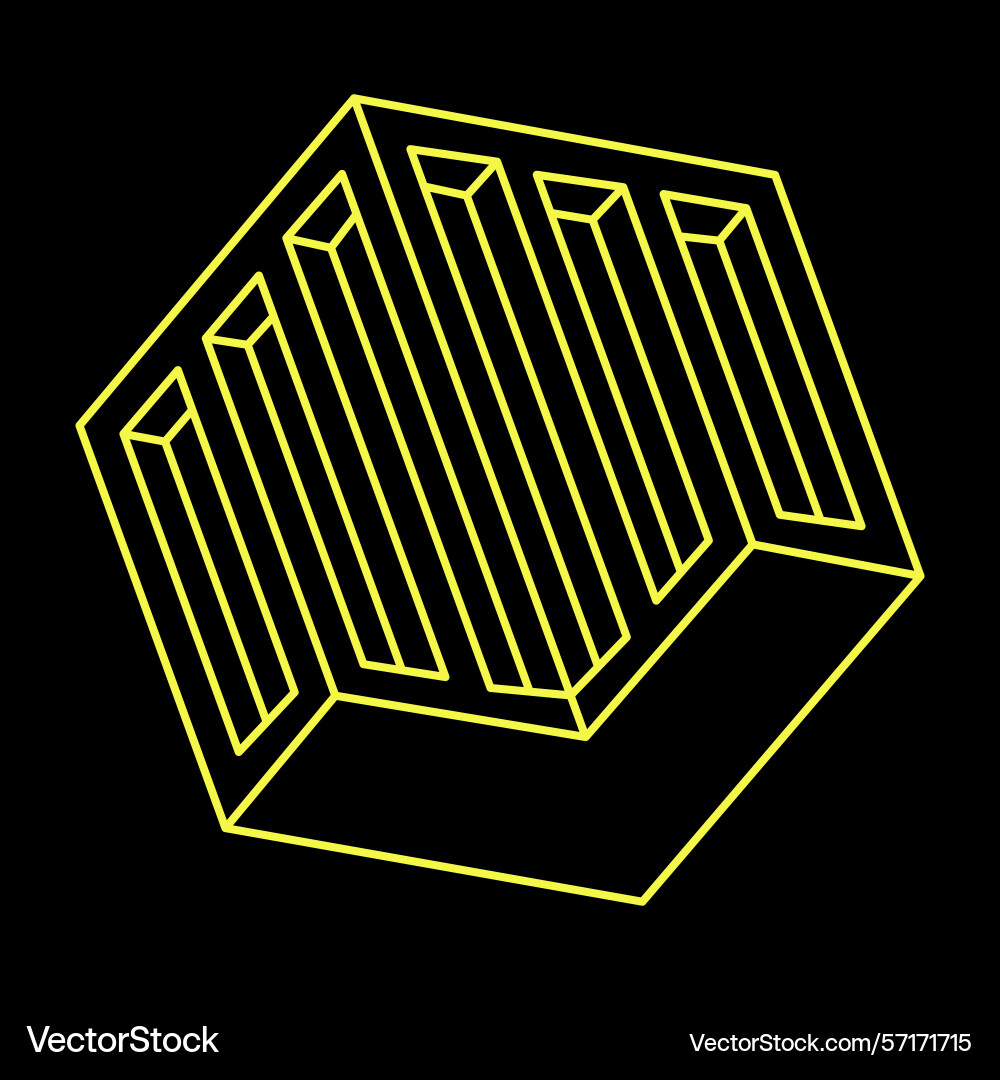 Impossible shape web design element optical Impossible shape web design element optical vector image