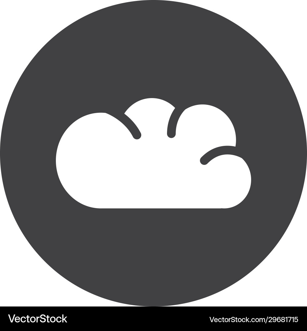Isolated cloud shape block flat style icon vector image