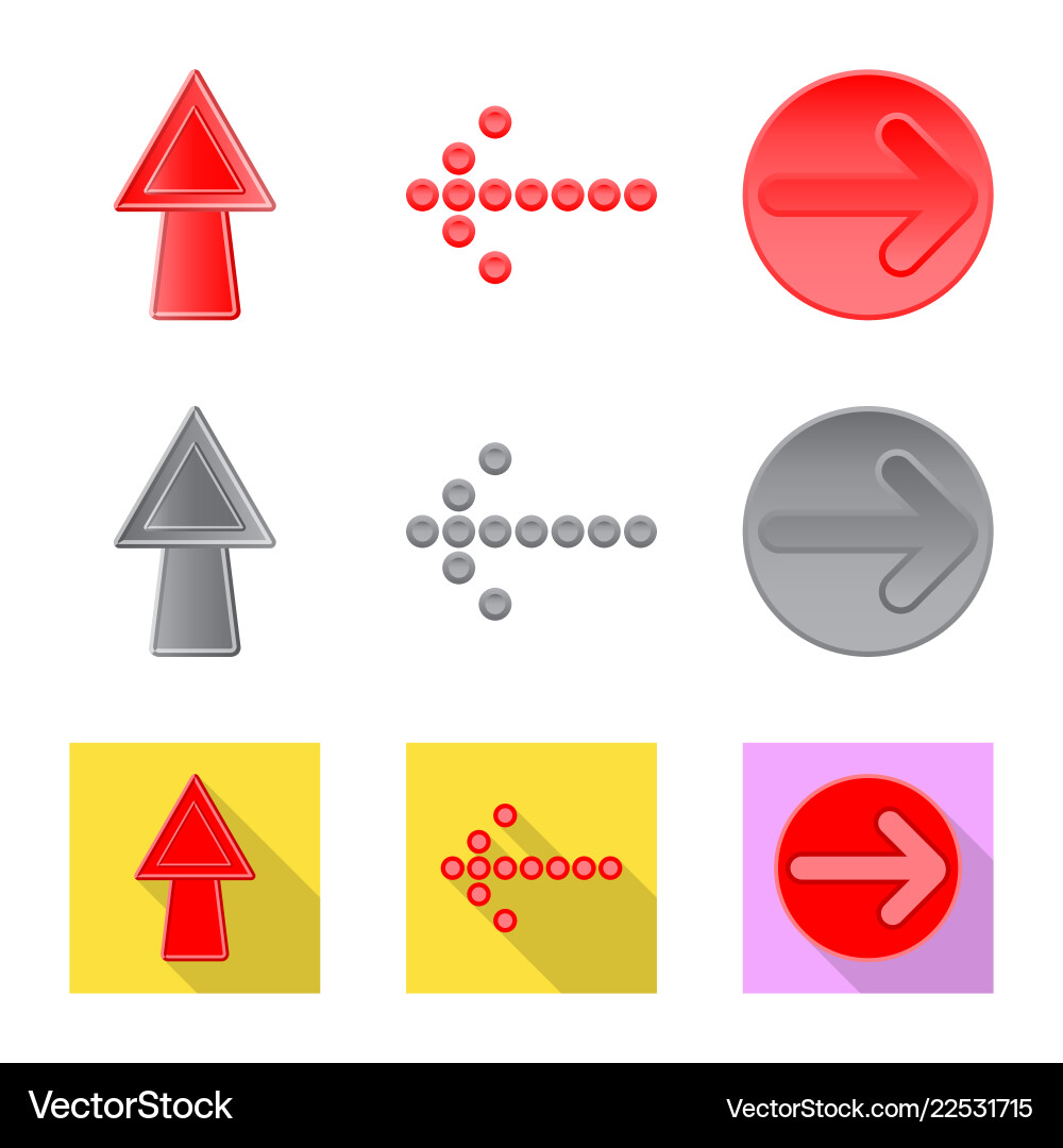 Isolated object of element and arrow logo Isolated object of element and arrow logo vector image