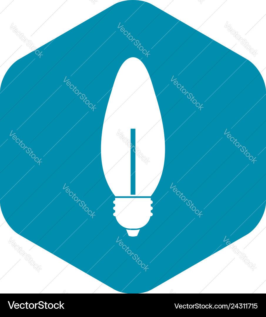 Lamp oval shape icon simple style Lamp oval shape icon simple style vector image
