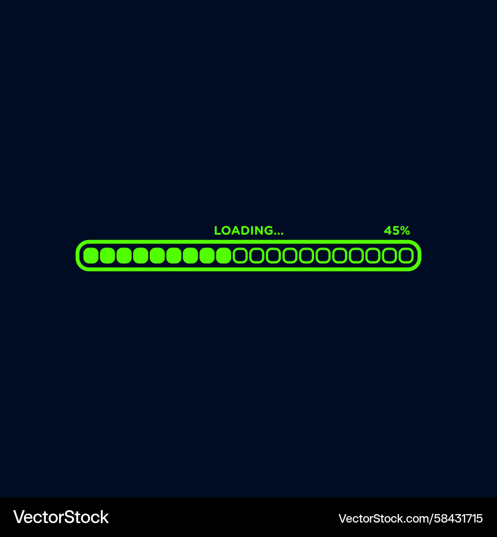 Loading Progress Bar Icon Vector Image
