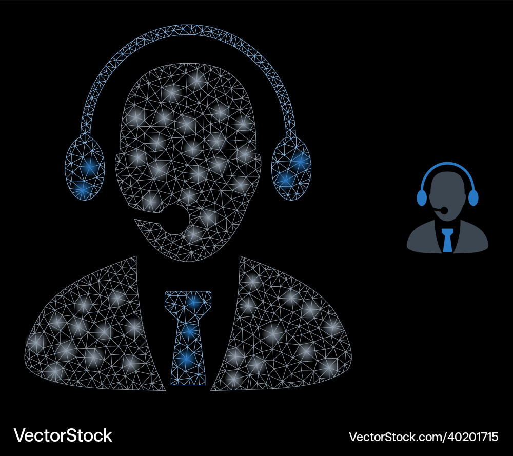 Mesh web call center director with magic Mesh web call center director with magic vector image