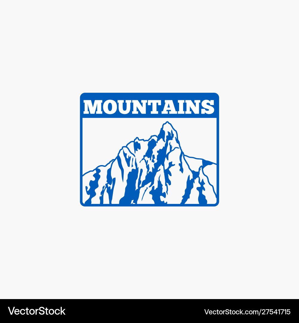 Mountains logo-badge-8 Vector Image