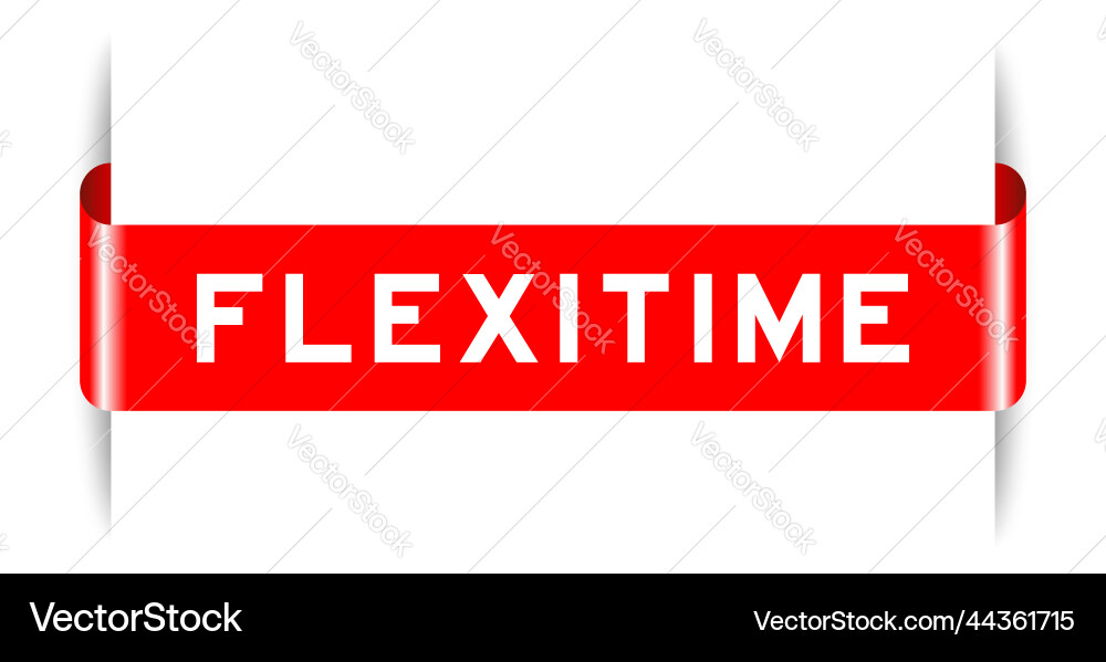 Red color inserted label banner with word Red color inserted label banner with word vector image