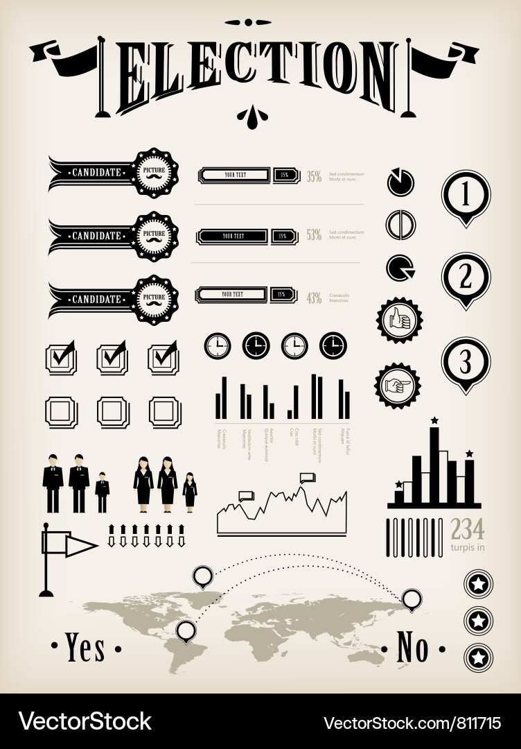 Retro Charts and Graphs vector image