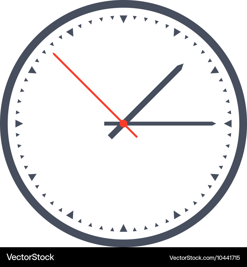 Round office clock Vector Image