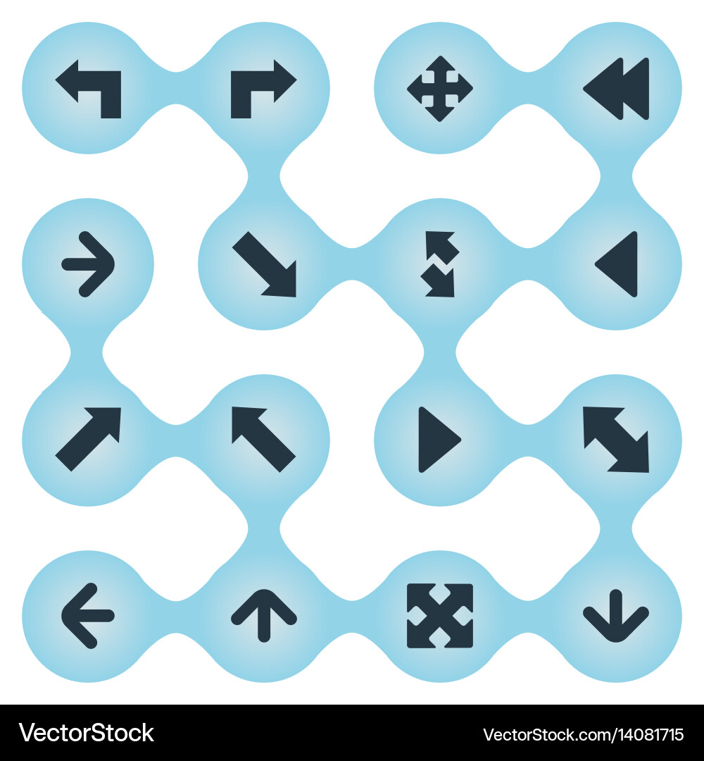 Set of simple indicator icons vector image